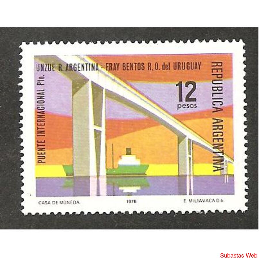 ARGENTINA 1976(MT1062) PUENTE UNZUE-FRAY BENTOS MINT