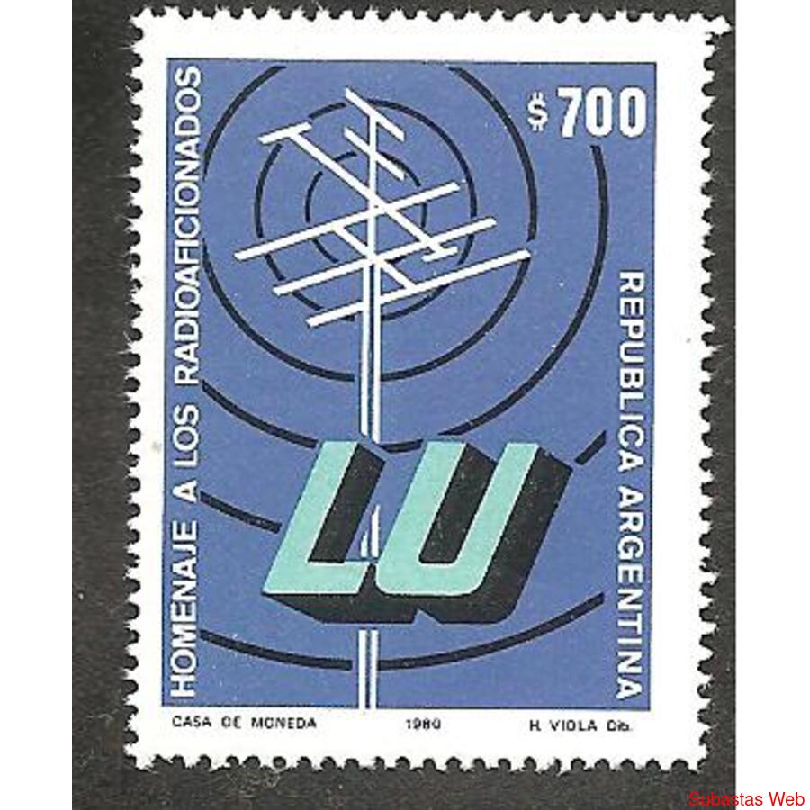 ARGENTINA 1980(MT1275) HOMENAJA A RADIOAFICIONADOS MINT
