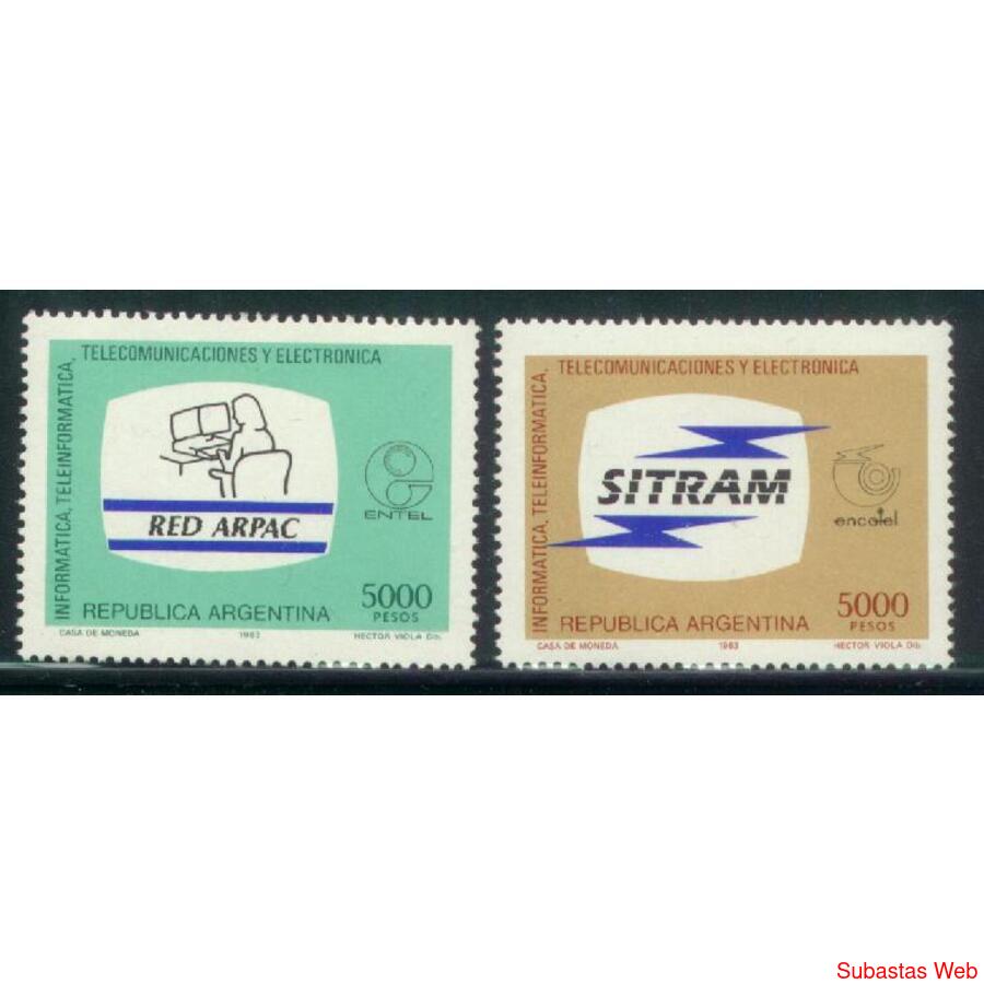ARGENTINA 1983(MT1393-94) S.I.T.R.A.N.  INFORMATICA TELEINFO