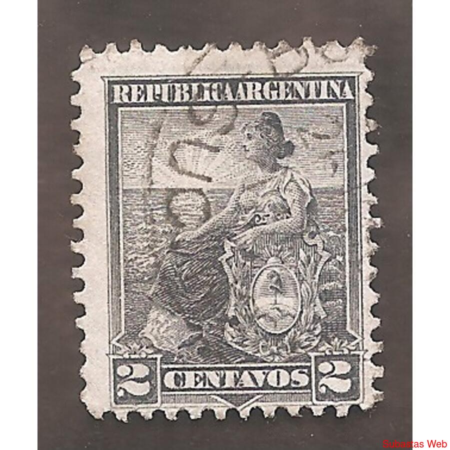 ARGENTINA 1899(112)  LIBERTAD CON ESCUDO,  11,5  USADA