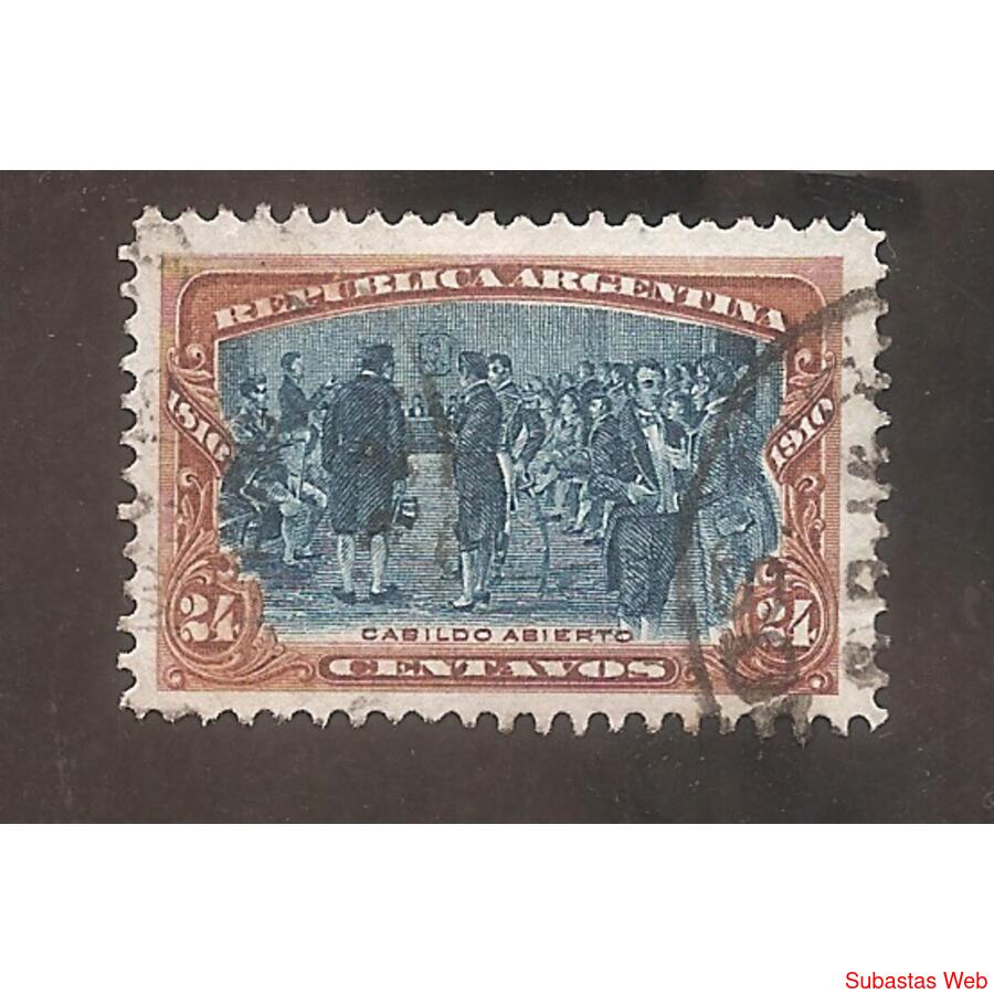 ARGENTINA  1910(157) CENTENARIO DE LA REVOLUCION  USADA