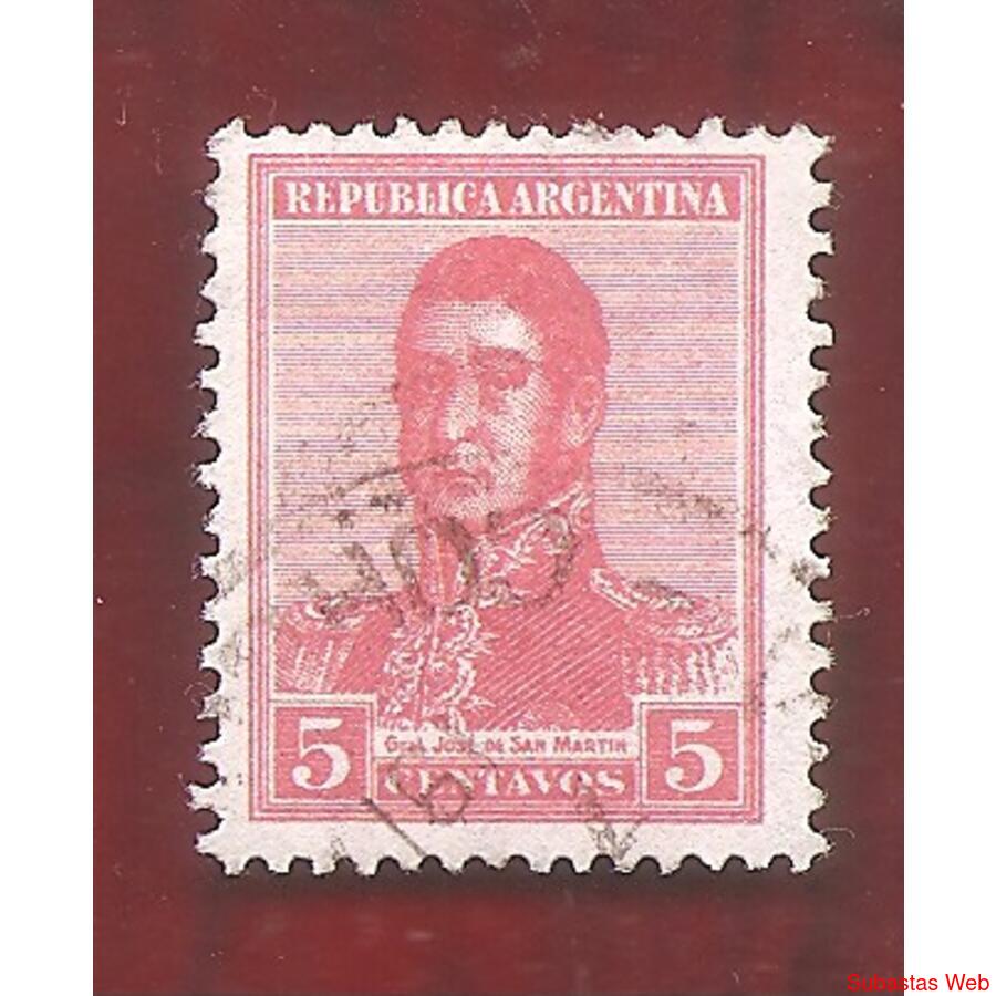 ARGENTINA 1917(217) SAN MARTIN FILI HV  13,5x12,5  USADA