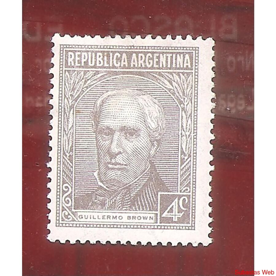 ARGENTINA 1935(367) PROCERES  Y RIQUEZAS.  BROWN  NUEVA