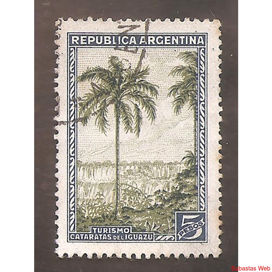 ARGENTINA 1935(382) PRO Y RIQUEZAS, CATARATAS  USADA