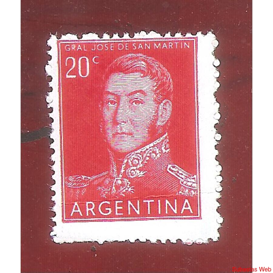ARGENTINA 1954(546) PROC Y RIQ.: SAN MARTIN  TIPOGRAFIA  MIN