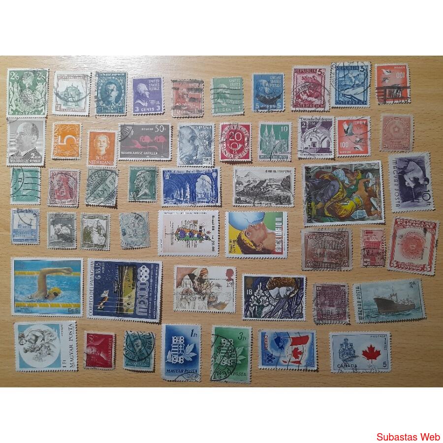 LOTE DE 50 SELLOS UNIVERSALES DIFERENTES L2