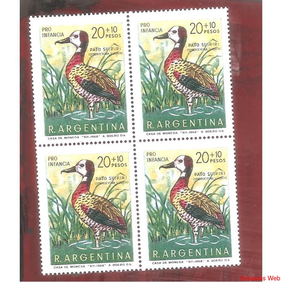 ARGENTINA 1969(847) PRO INFANCIA  CUADRITO  MINT