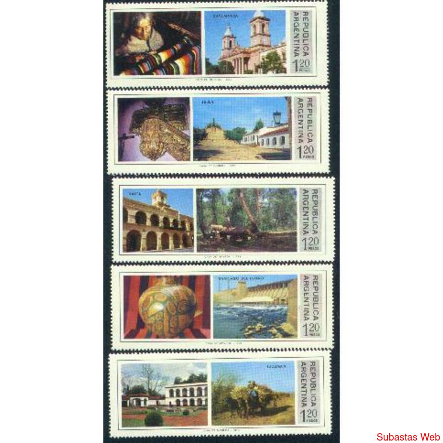 ARGENTINA 1975(998-1002) PROVINCIAS DEL NOROESTE  MINT