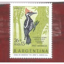 ARGENTINA 1969(A128)  PRO INFANCIA: PAJAROS  MINT
