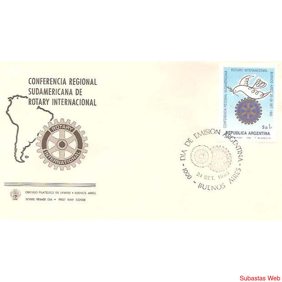 ARGENTINA 1983(1430) SOBRE PDE: CONFERENCIA DEL ROTARY INTER