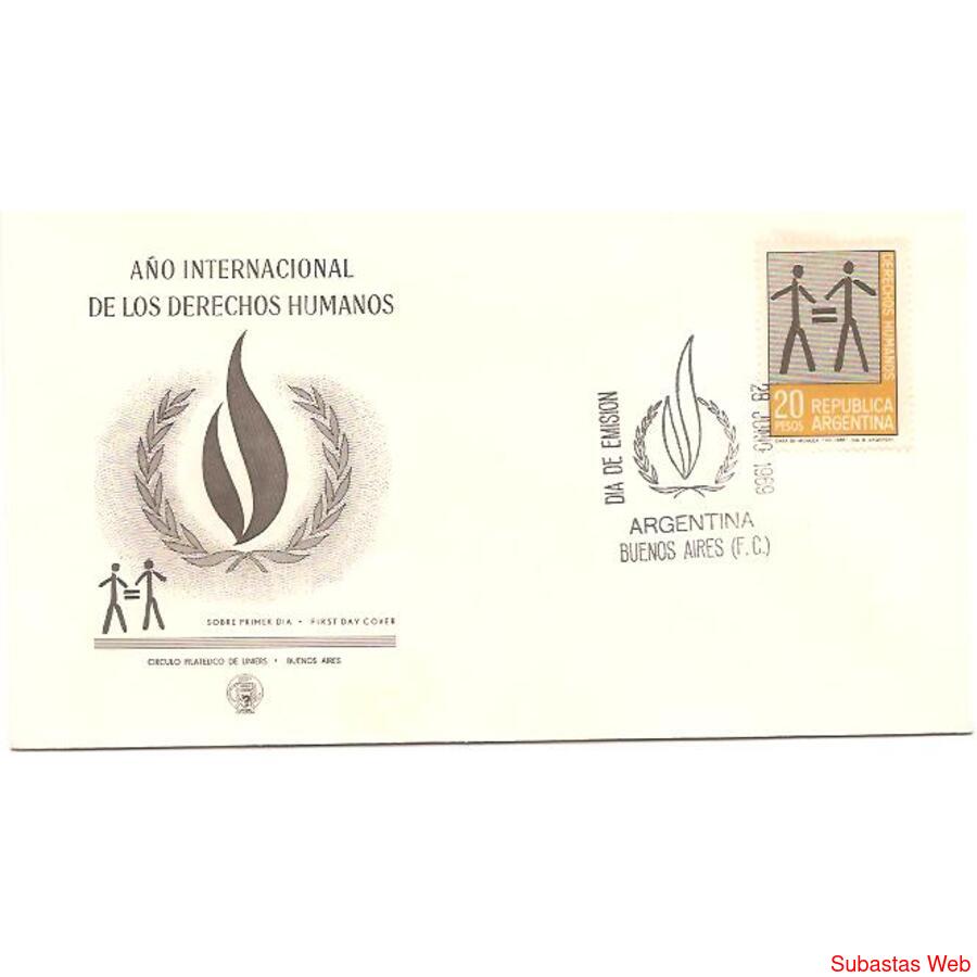 ARGENTINA 1969(838) TARJETA PDE: AÑO DE LOS DERECHOS HUMANOS