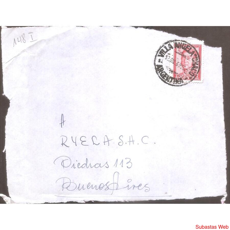 ARGENTINA  1963  SOBRE CIRCULADO  NUMERO 148I