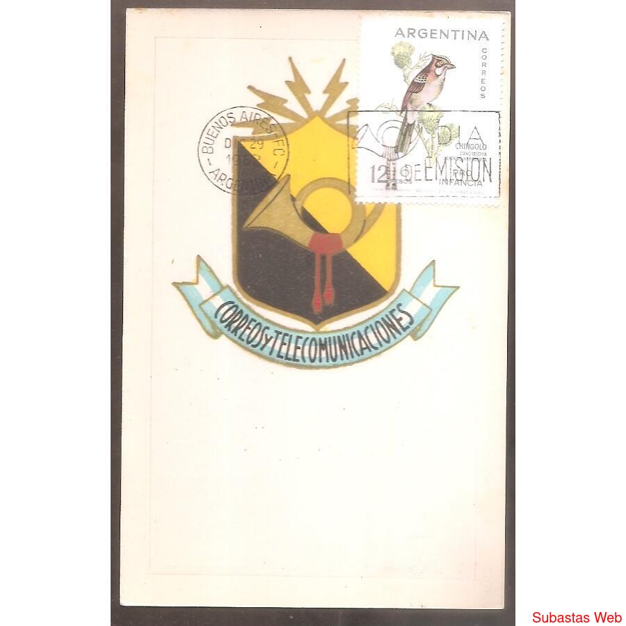 ARGENTINA  1961(664)  TARJETA PDE PRO INFANCIA
