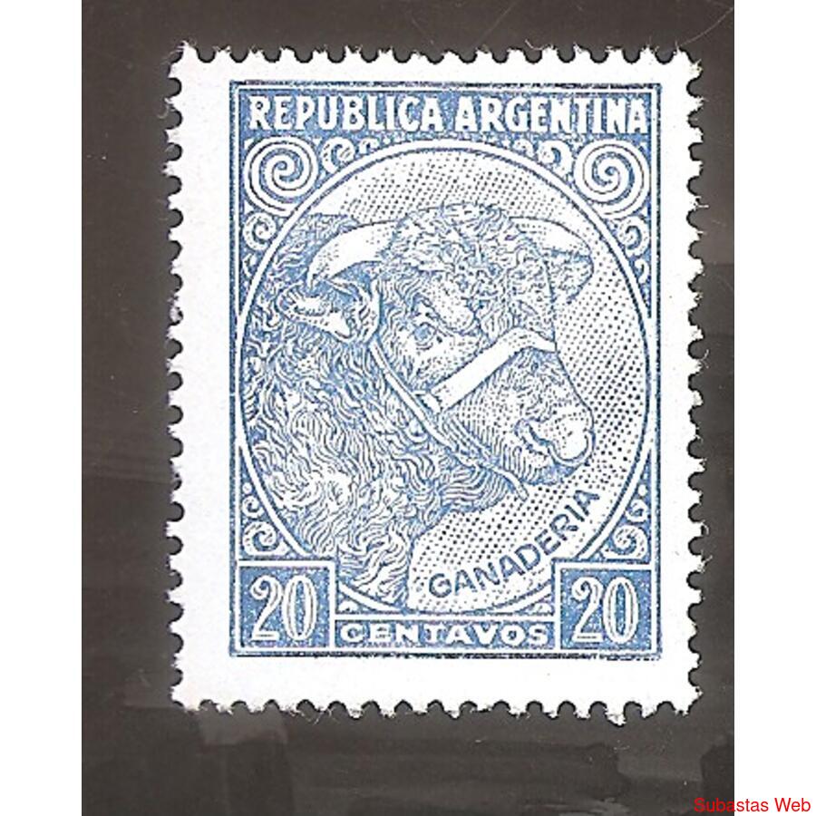 ARGENTINA 1951(511A)  PROC Y RIQ:  TORITO PAPEL TIZADO NUEVA