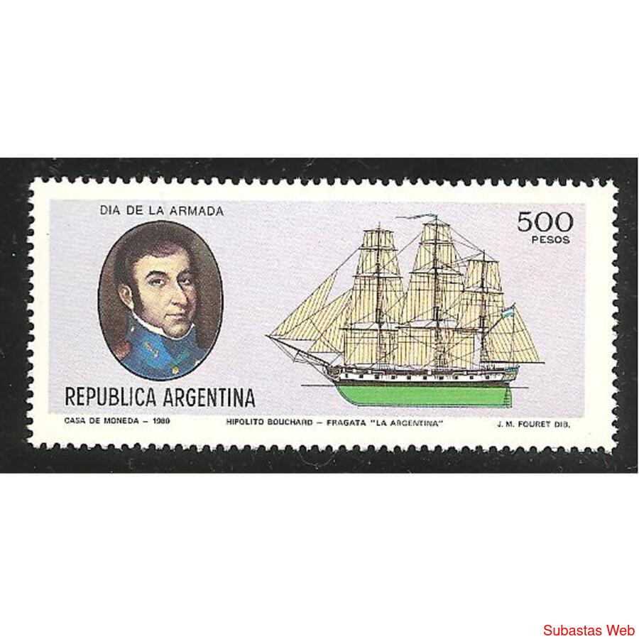 ARGENTINA 1980(1217)  DIA DE LA ARMADA  MINT