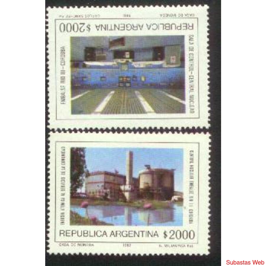 ARGENTINA 1982(1356-57) OBRAS DE INFRAESTRUCTURA  MINT