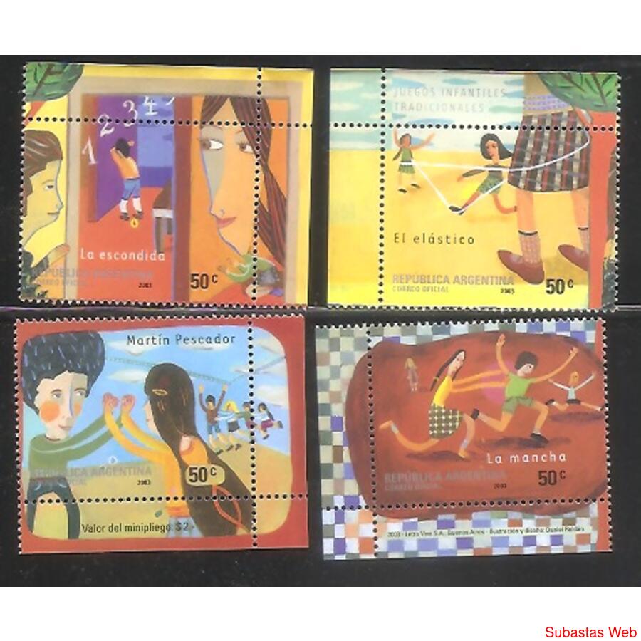 ARGETINA 2003(2573-76)  SERIE JUEGOS INFANTILES  MINT