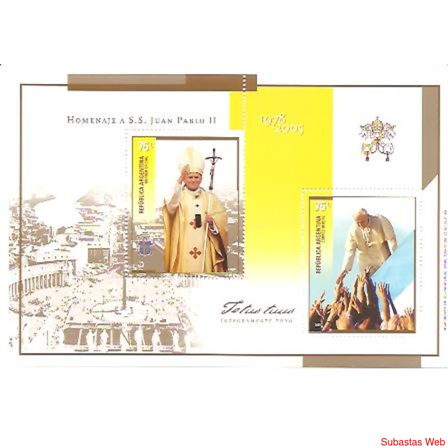 ARGENTINA 2005(BLOCK 115) HOMENAJE A JUAN PABLO II   MINT