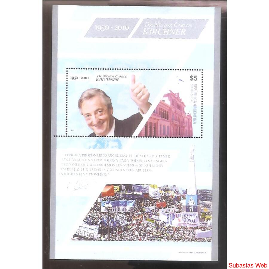 ARGENTINA 2011(BLOCK233)  NESTOR KIRCHNER  MINT