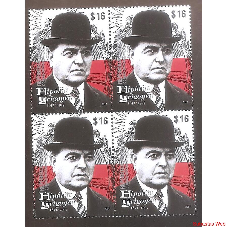 ARGENTINA  2017(4222)  CUADRITO  HOMENAJE A YRIGOYEN  MINT