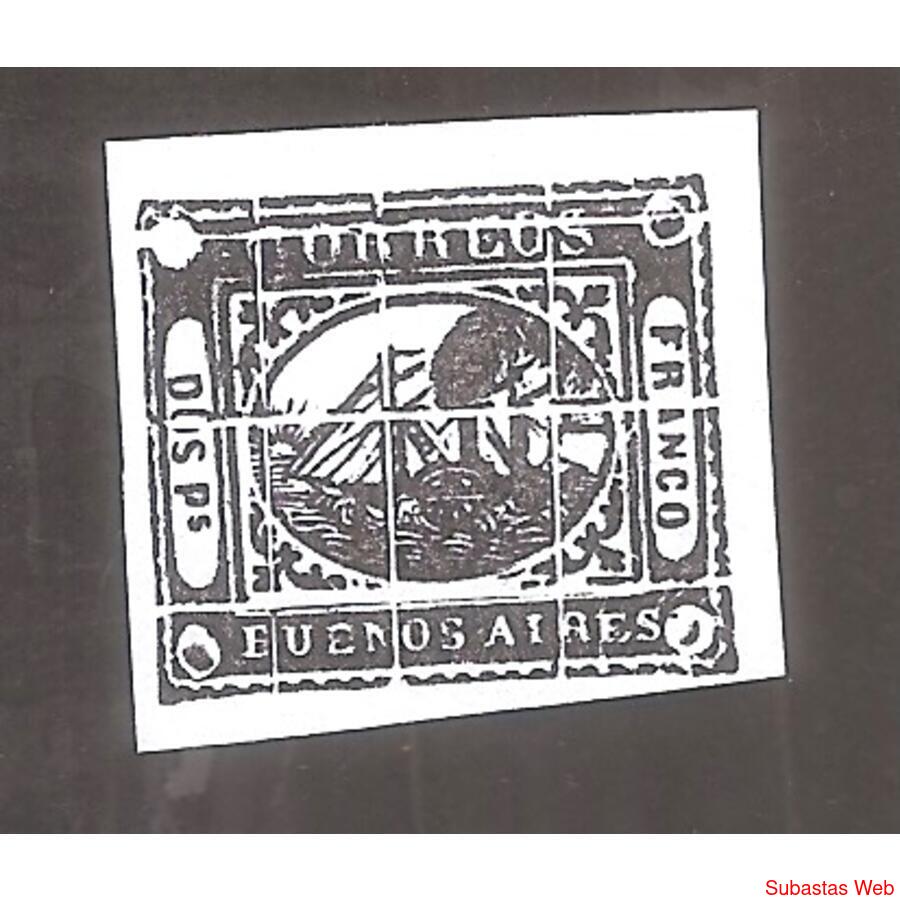 ARGENTINA 1858 BARQUITO DOS Ps REIMPRESION DE PALEY NERGRO
