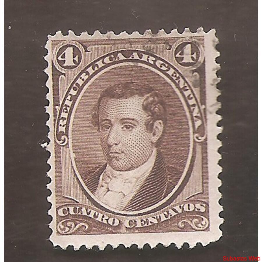 ARGENTINA  1867(17) PROCERES NACIONALES:  MORENO  USADA