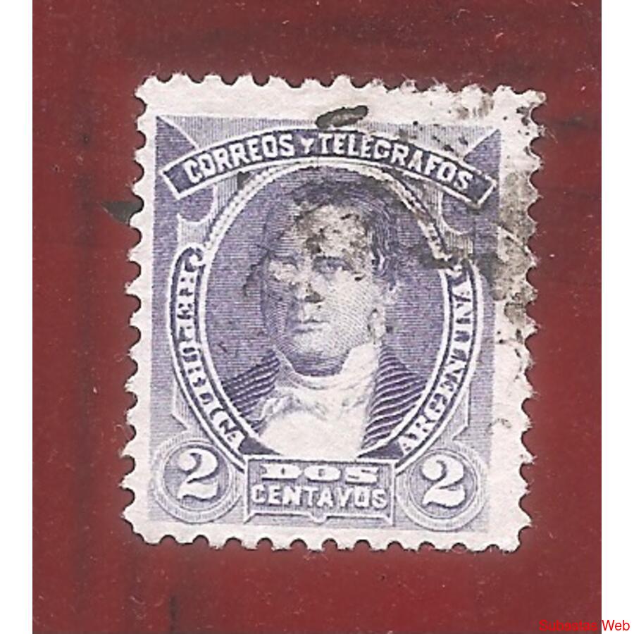 ARGENTINA 1889(76) DERQUI  VIOLETA  USADA