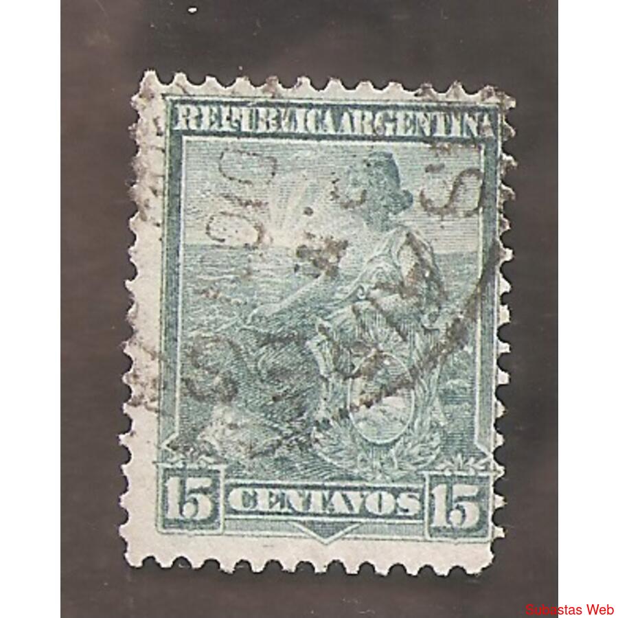 ARGENTINA 1899(120A) LIBERTAD SENTADA  12,25x12,25  USADA