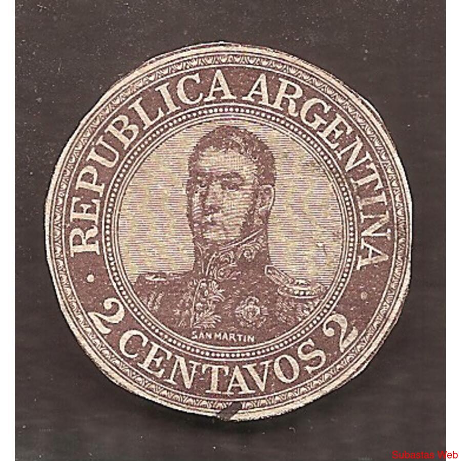 ARGENTINA 1906(FAJ41)  CABEZA DE SAN MARTIN  DE FAJA 41