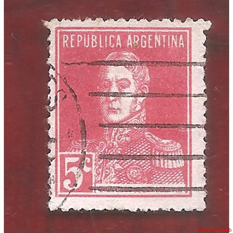 ARGENTINA 1931(301B) SAN MARTIN SIN PUNTO, TIPOGRAFIA   USAD