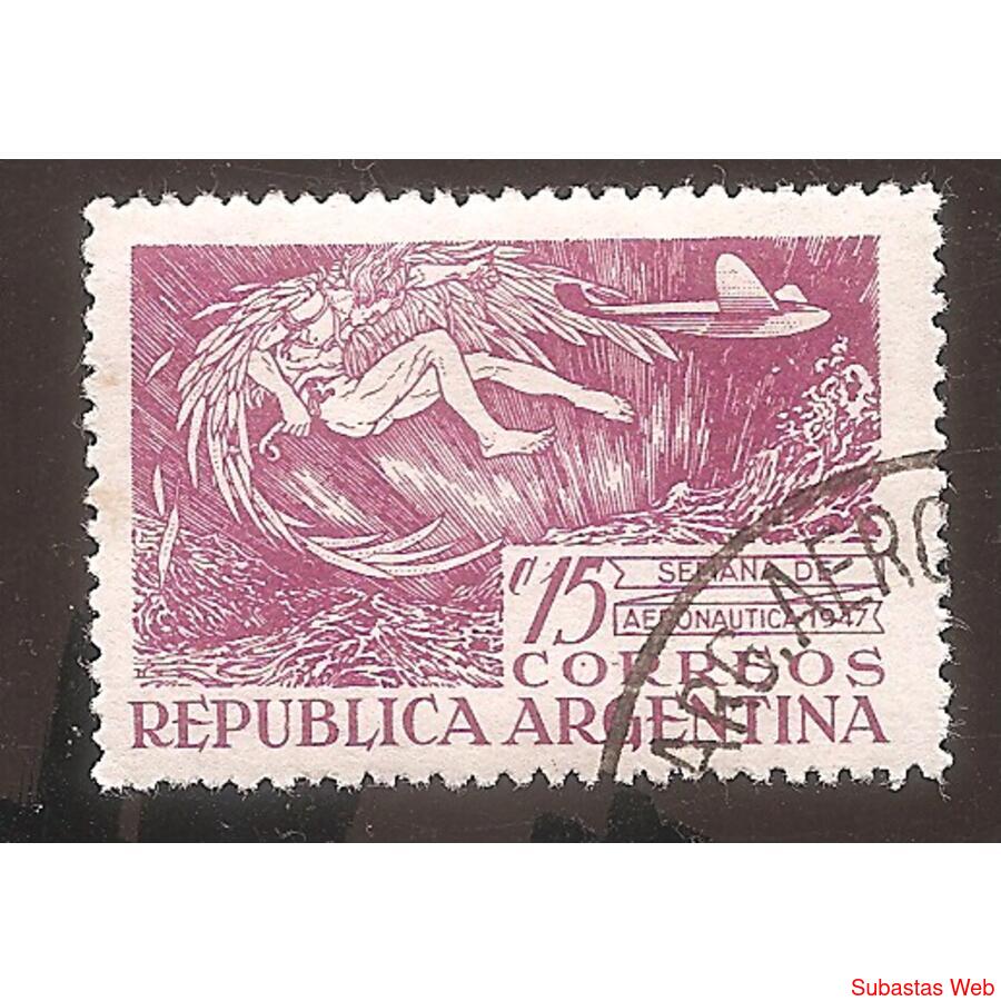 ARGENTINA 1947(490) SEMANA DE LA AERONAUTICA  USADA