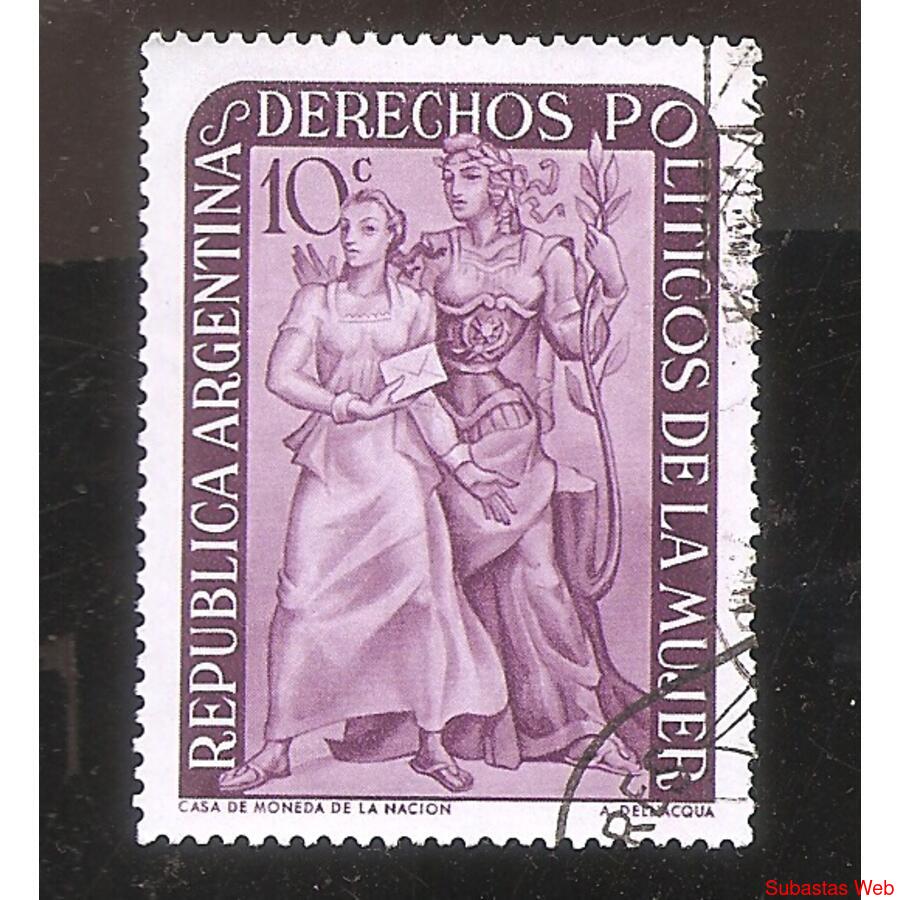 ARGENTINA 1951(516) DERECHOS POLITICOS DE LA MUJER USADA