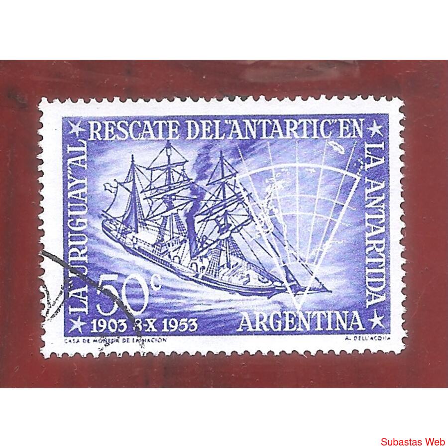 ARGENTINA 1953(538) ANIVERSARIO DE LA CORBETA URUGUAY USADA