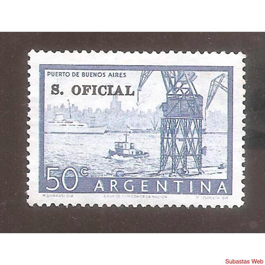 ARGENTINA 1954(546Ab-382) PUERTO DE BUENOS AIRES  S.OFICIAL