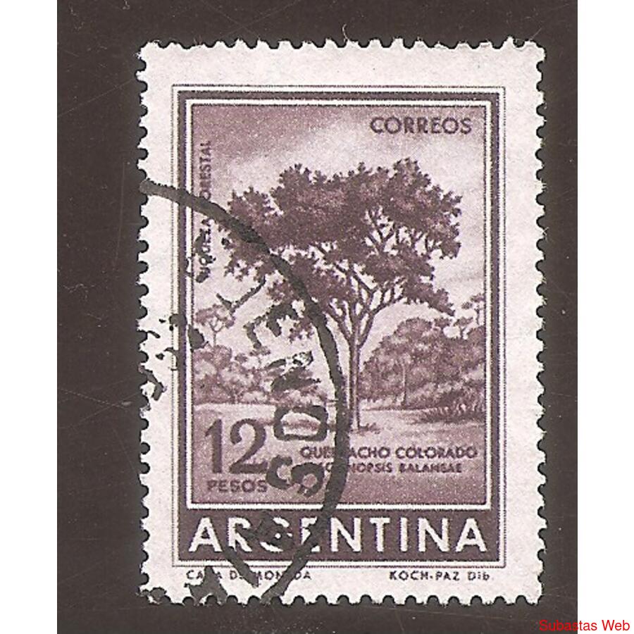 ARGENTINA 1959(606B) PROC. Y  RIQ.  QUEBRACHO  USADA