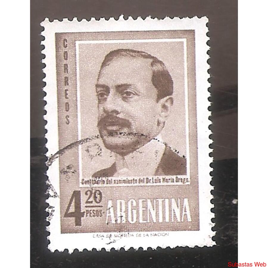 ARGENTINA  1960(623) HOMENAJE A KUIS MARIA DRAGO  USADA