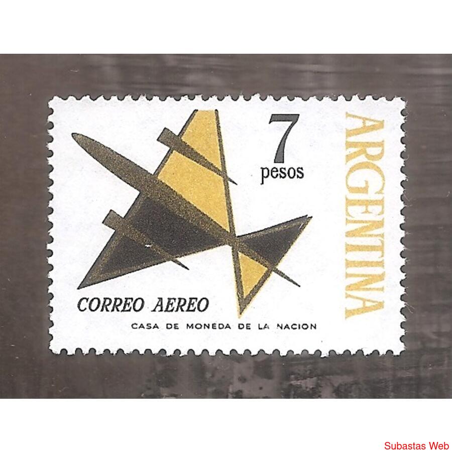 ARGENTINA 1963(91B) DIBUJO DE UN AVION NUEVA SIN GOMA