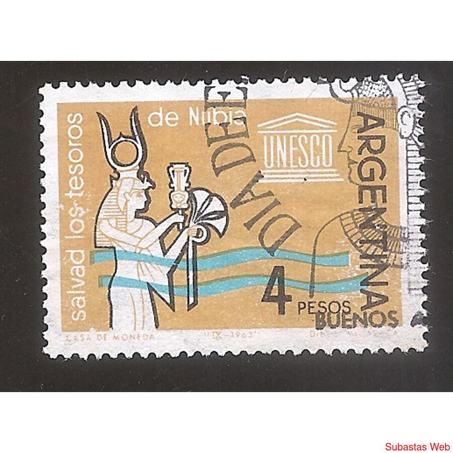 ARGENTINA  1963(674) TESOROS DE NUBIA  USADA