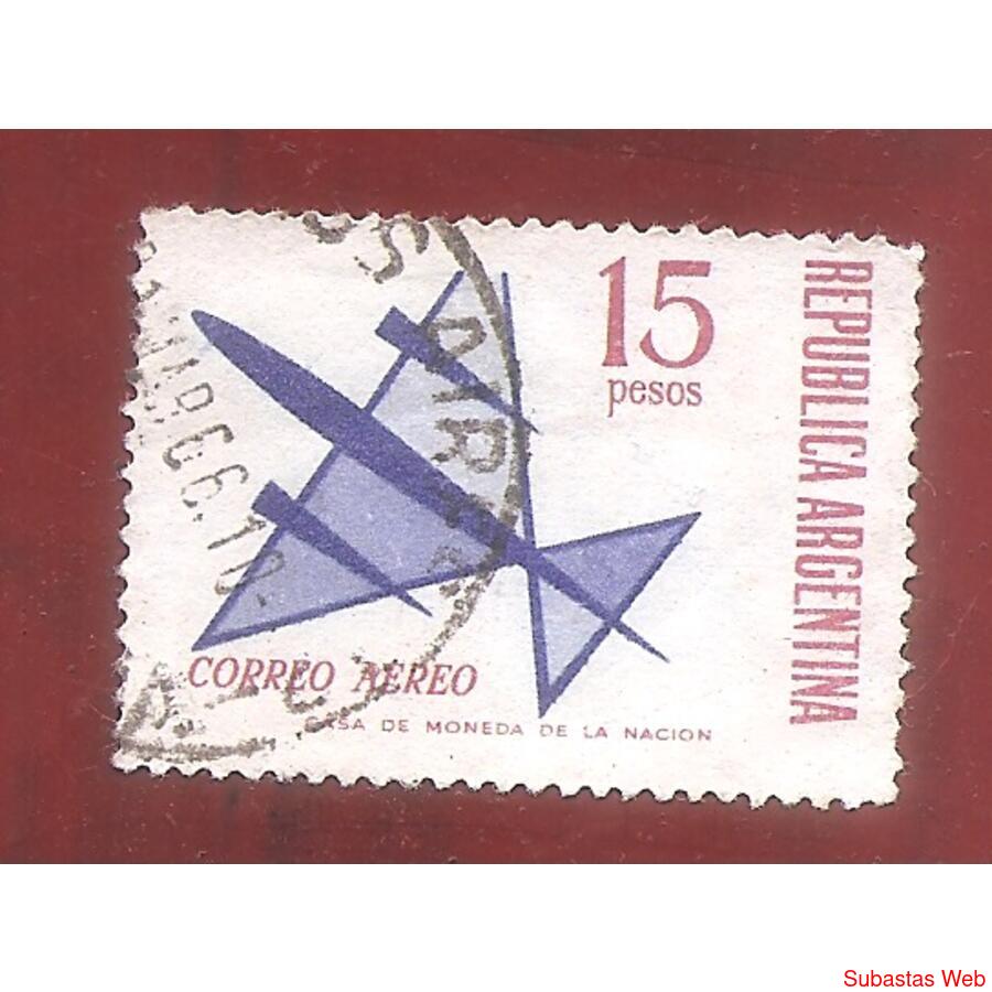 ARGENTINA 1965(A109)  DIBJO DE UN AVION,  USADA