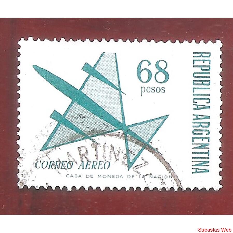 ARGENTINA  1967(A120)  DIBUJO DE UN AVION   USADA