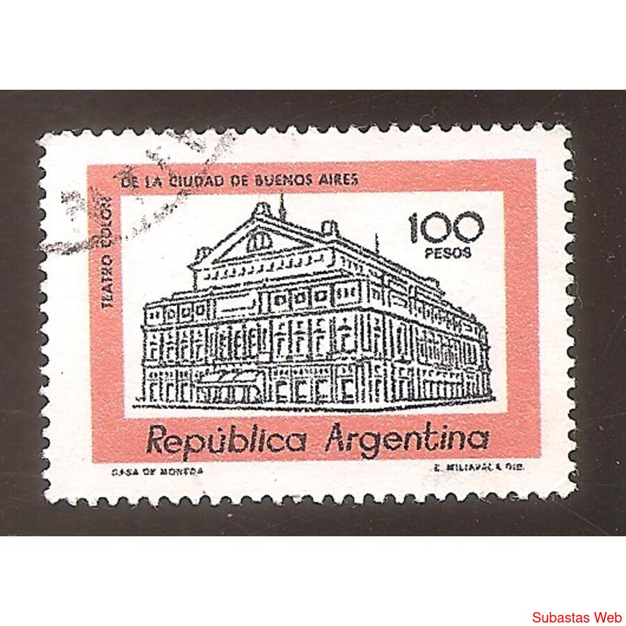 ARGENTINA 1979(1167) CORREO ORDINARIO: TEATRO COLON,  USADA