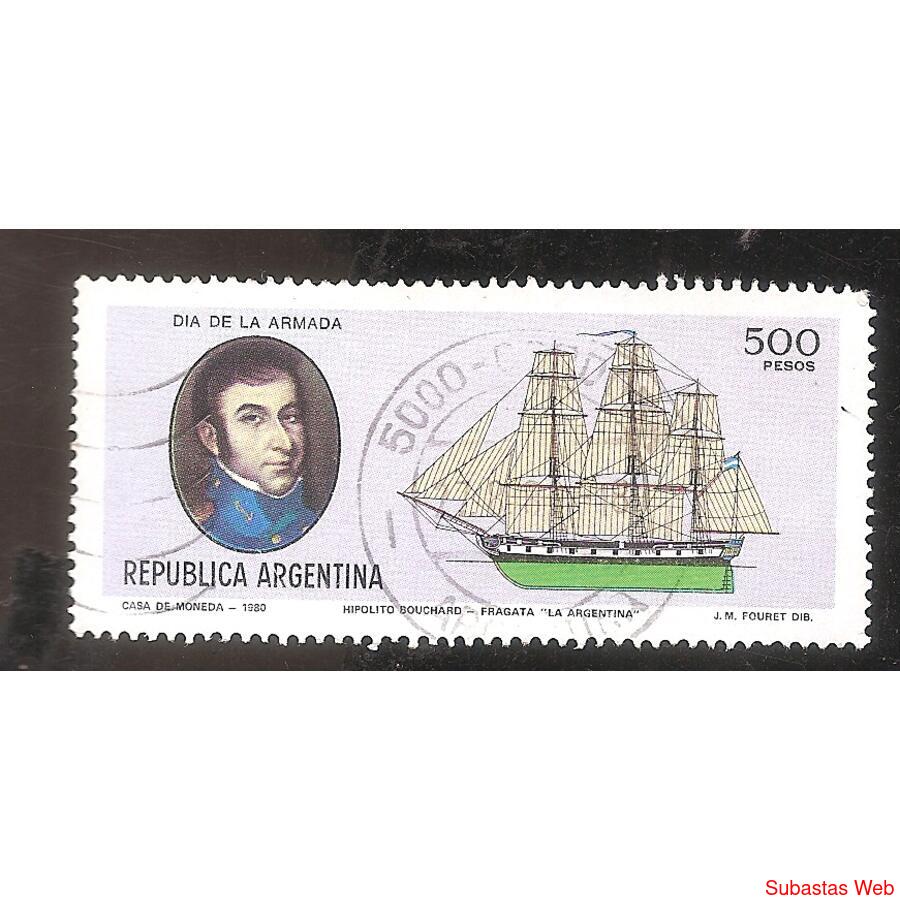 ARGENTINA 1980(1217)  DIA DE LA ARMADA,  USADA