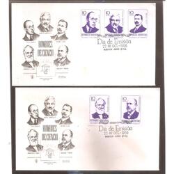 ARGENTINA 1966(768-72) 2SOBRES PDE:  HOMBRES DE CIENCIA