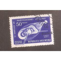ARGENTINA 1965(A107) INVESTIGACION DEL ESPACIO  USADA