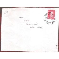 ARGENTINA  1956  SOBRE CIRCULADO  NUMERO  123L