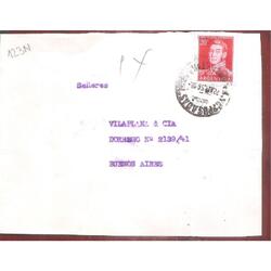 ARGENTINA  1956  SOBRE CIRCULADO  NUMERO  123N