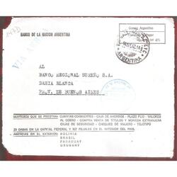 ARGENTINA  1962  SOBRE CIRCULADO  NUMERO  147D