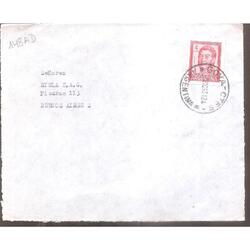 ARGENTINA  1963  SOBRE CIRCULADO  NUMERO  148AD