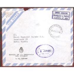 ARGENTINA  1963  SOBRE CIRCULADO  NUMERO  148AM