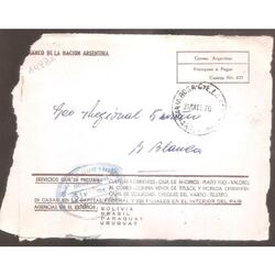 ARGENTINA  1963  SOBRE CIRCULADO  NUMERO  148BA